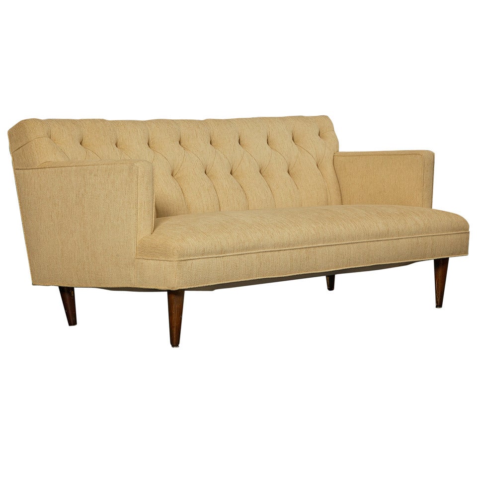 Tufted Sofa in the Spirit of Dunbar, circa 1960s For Sale