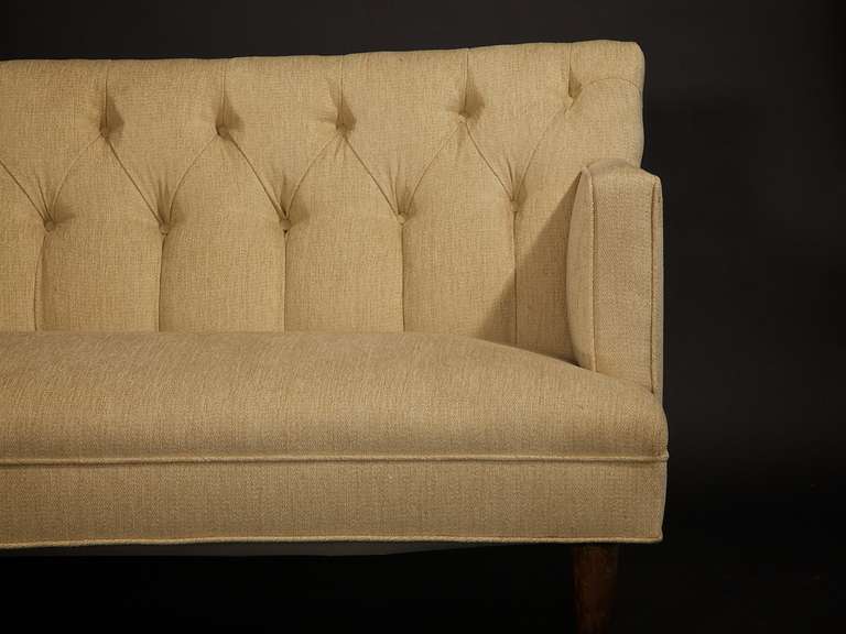American Tufted Sofa in the Spirit of Dunbar, circa 1960s For Sale