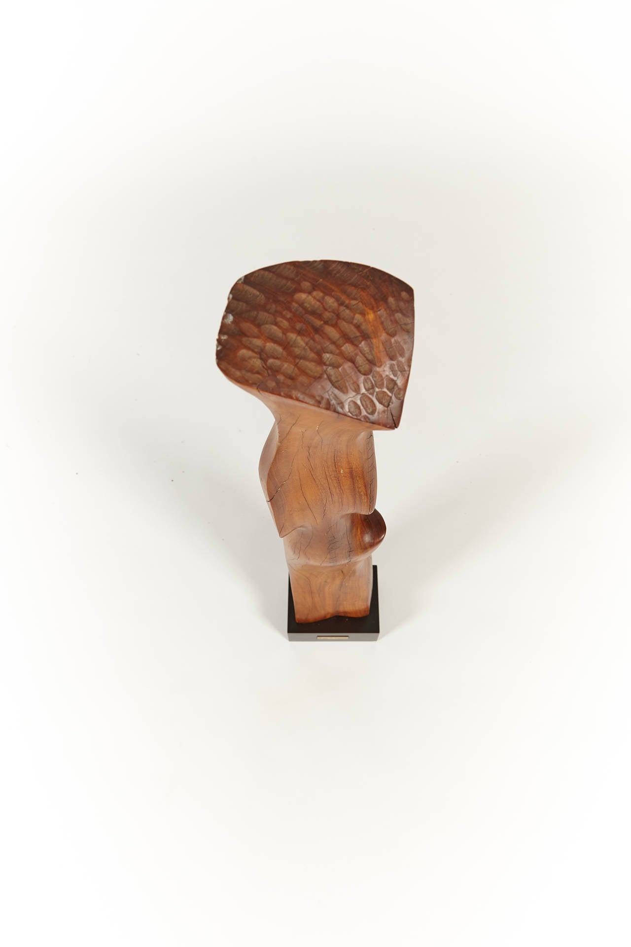 Mid-Century Modern 1970s Abstract Wooden Sculpture by Ruth Levine