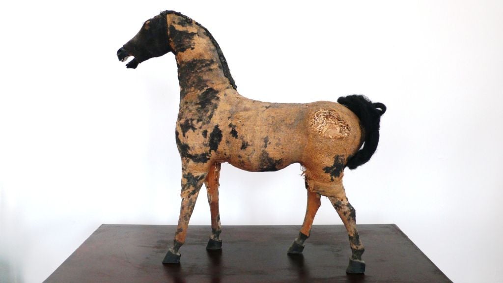 19th Century Burlap Horse