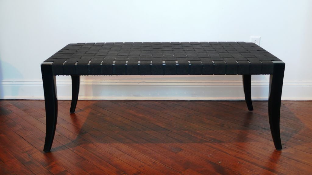 American Black Saber Leg Bench by Vincente Wolf for Niedermaier