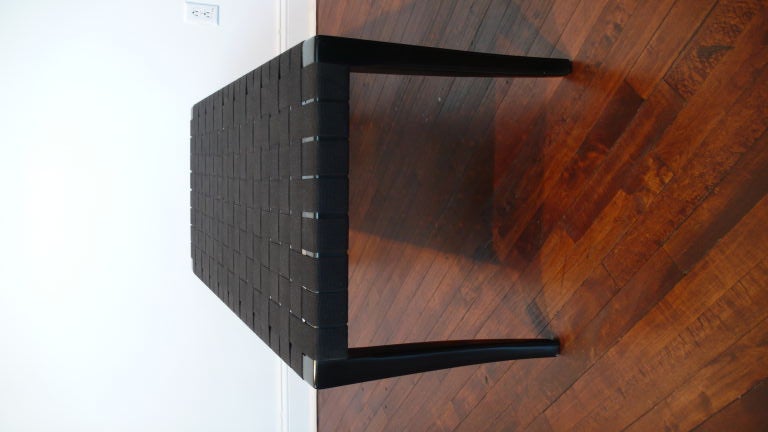 20th Century Black Saber Leg Bench by Vincente Wolf for Niedermaier