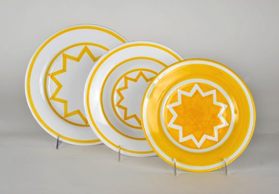 Italian Star Within Two Circles Dinner Service by Sol Lewitt
