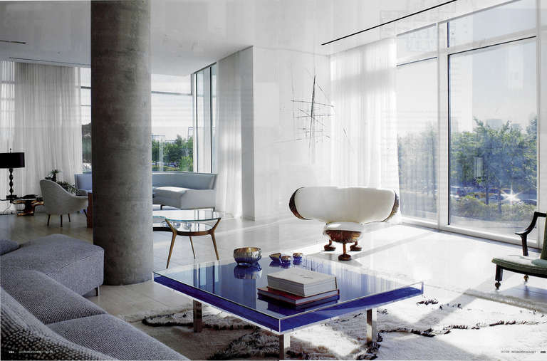 Contemporary Table IKB by Yves Klein For Sale