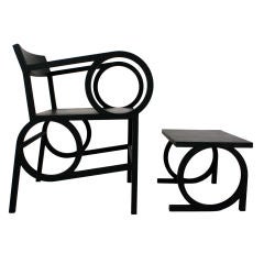 Circle Armchair and Ottoman by Christopher Kurtz
