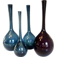 Vintage Collection of Four Gullaskruf Vases by Arthur Percy