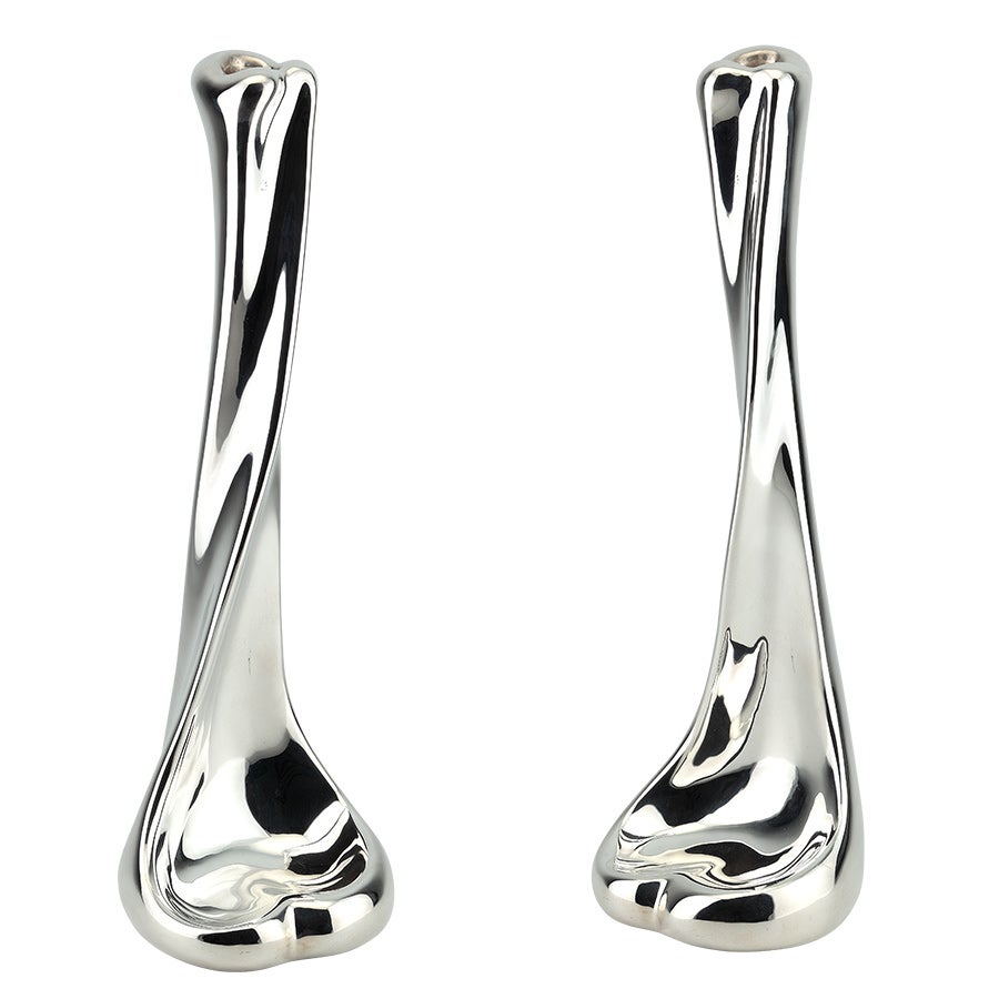 Tiffany & Co. Elsa Peretti Modernist Candlesticks