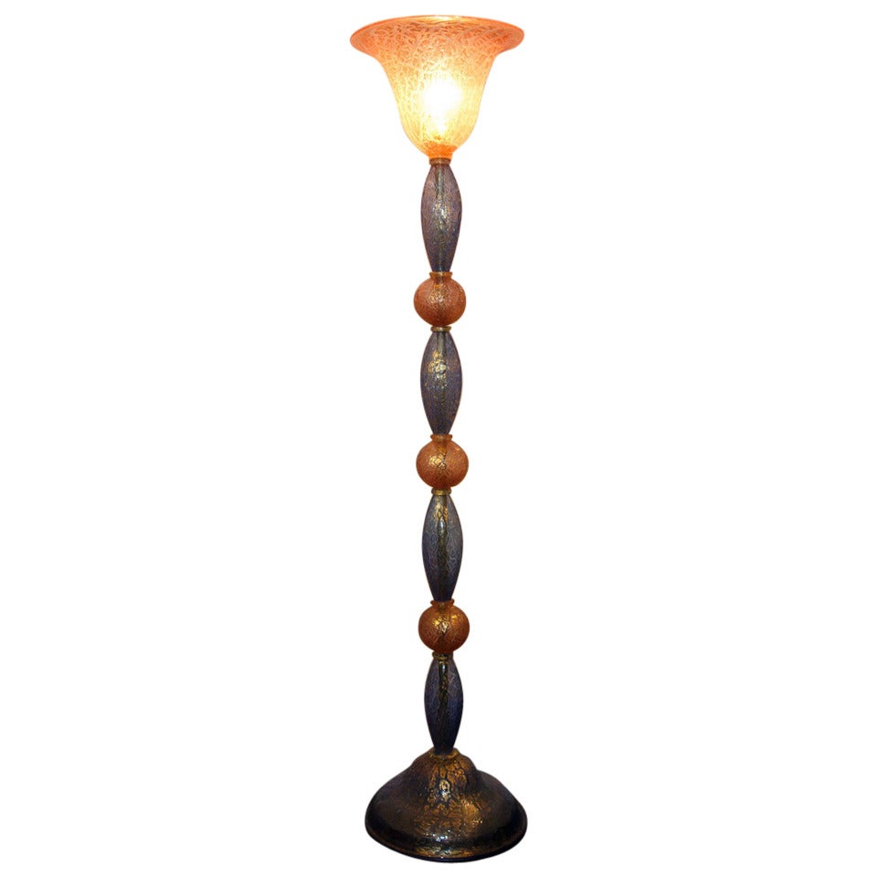 Large Murano Floor Lamp For Sale