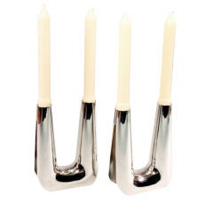 GEORG JENSEN Mid-century Modern Two Light Candelabra