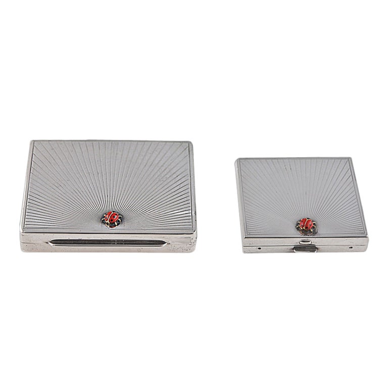 CARTIER Box & Compact with Ladybug Motif