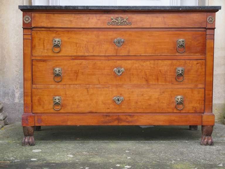 19th Century French Empire Commode in Pear Wood