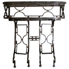 Very stylish 1940s French Polished metal Console table