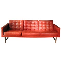 Very Comfortable and Stylish 1970s Leather Sofa