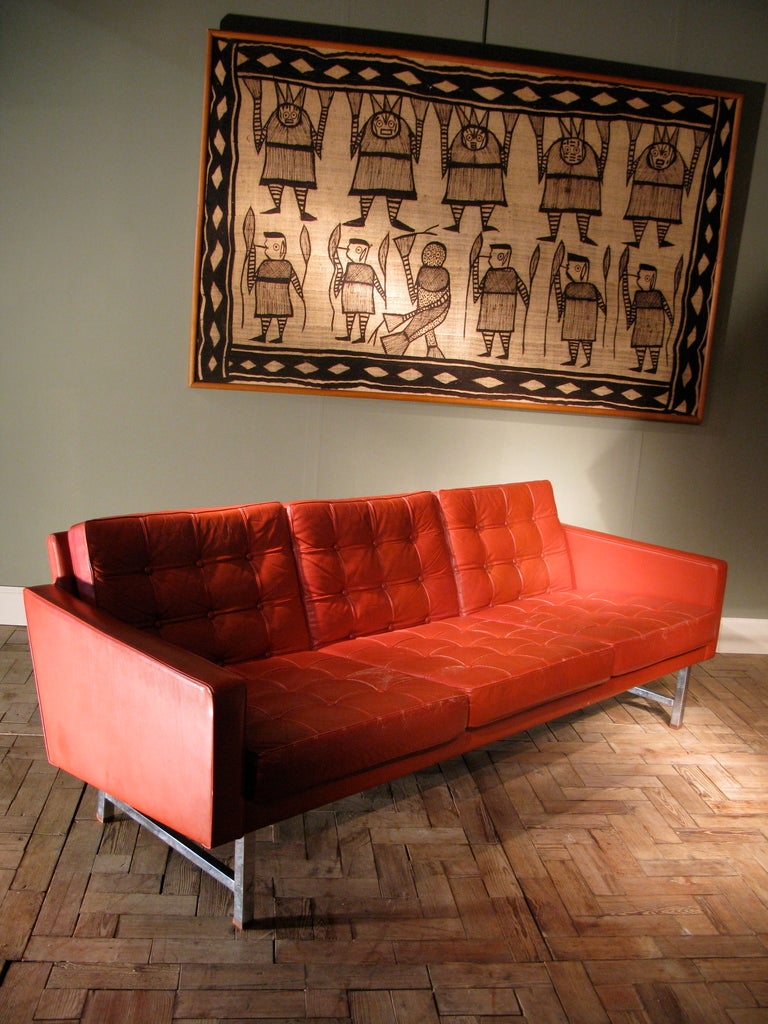 Unknown Very Comfortable and Stylish 1970s Leather Sofa