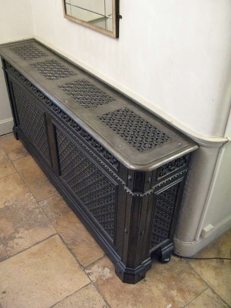 radiator cover console table