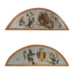 Outstanding pair of 19th cent Country House Overdoor paintings