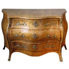 Unusual and Fine 18th Cent Swedish Bombe Commode