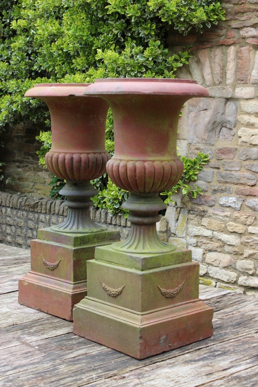 large terracotta urns