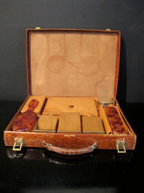 Hermes Paris Crocodile Travel Case