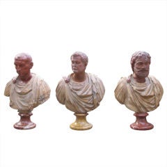 Set of three Italian Grand Tour busts