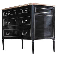 Early 19th Century French Ebonised Commode
