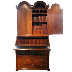 18th Century Dutch Walnut Bureau Bookcase