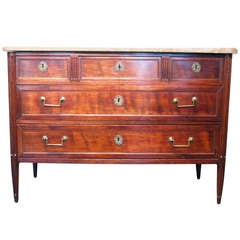 Fine quality French Directoire Period Walnut Commode