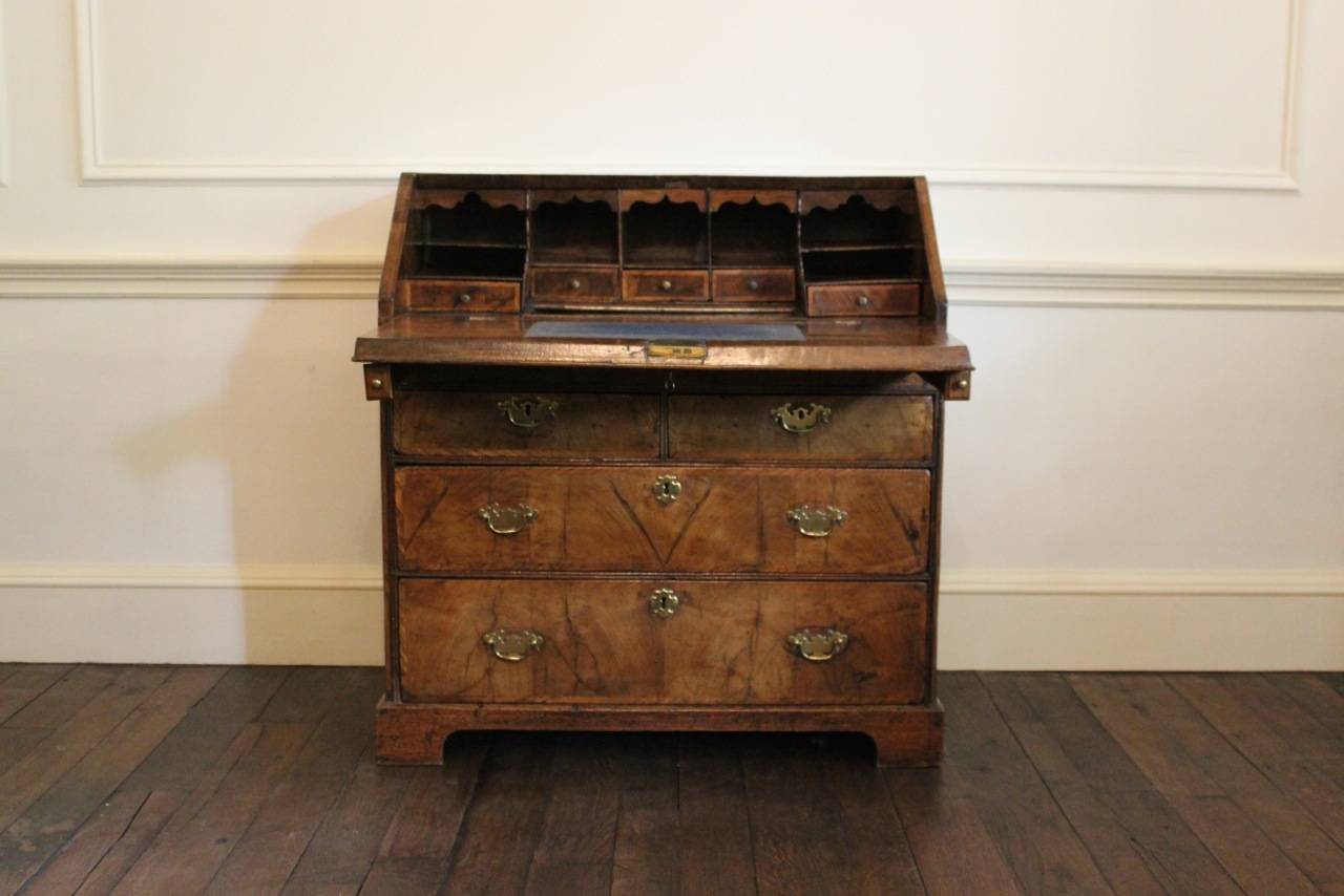 Early 18th Century English George I Walnut Bureau 2