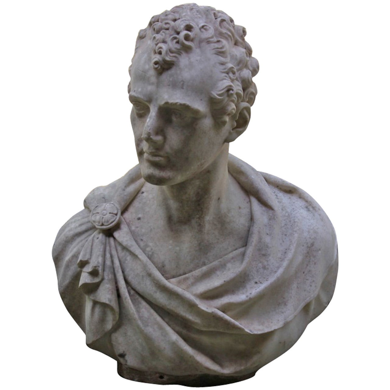 Marble Bust of George Lord Byron Statue by John Evan Thomas