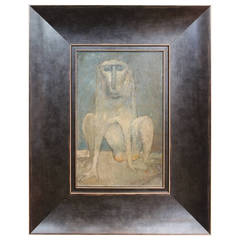 "Apina" Original Oil on Board, Dated and Signed 1956