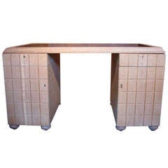 Stylish Art Deco Bleached Oak Desk