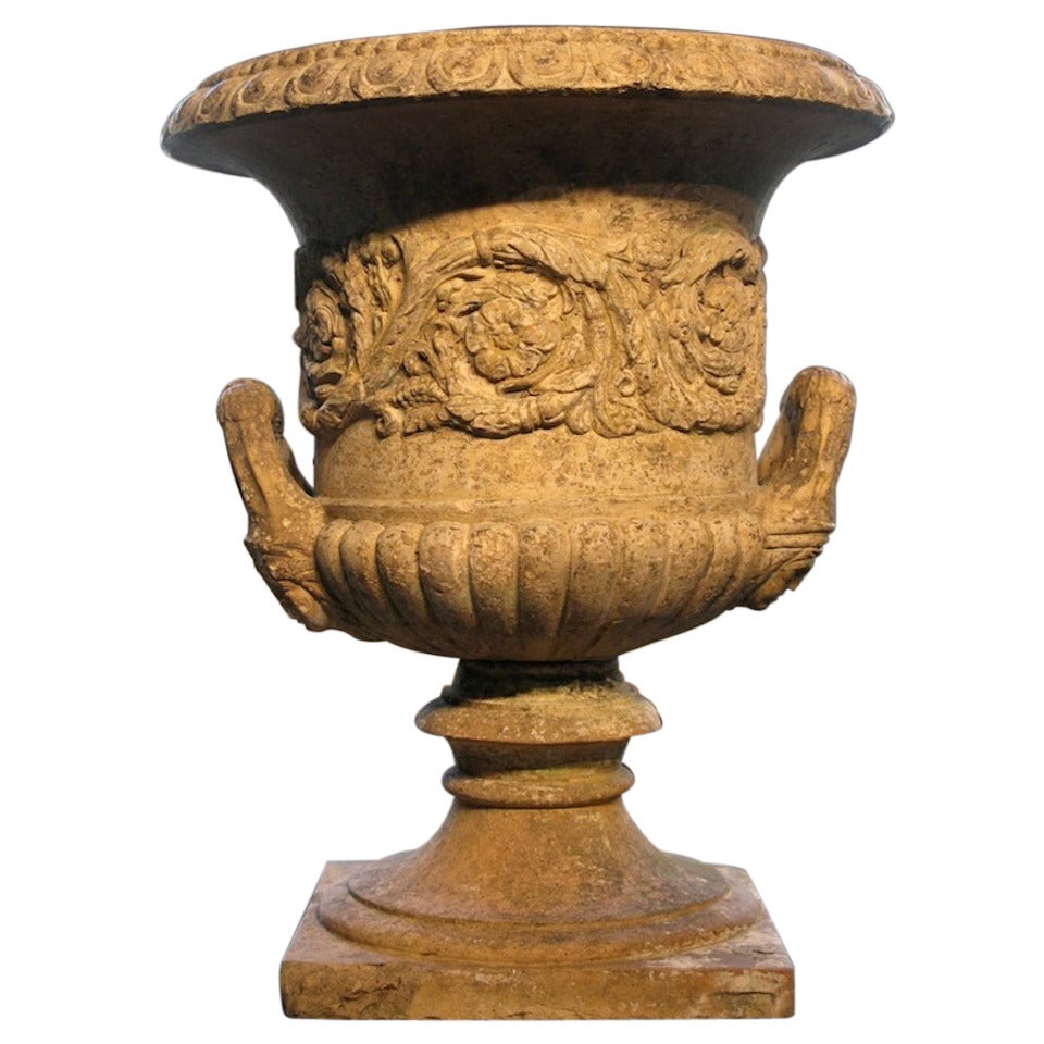 Large 19th Century English Terracotta Garden Urn attributed to Blashfield