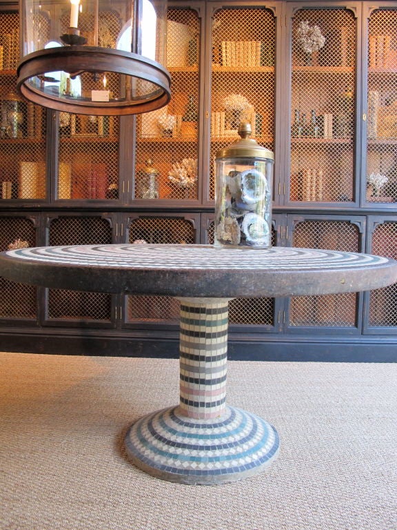 French A mosaic garden/centre table