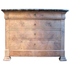 A French bleached Walnut commode