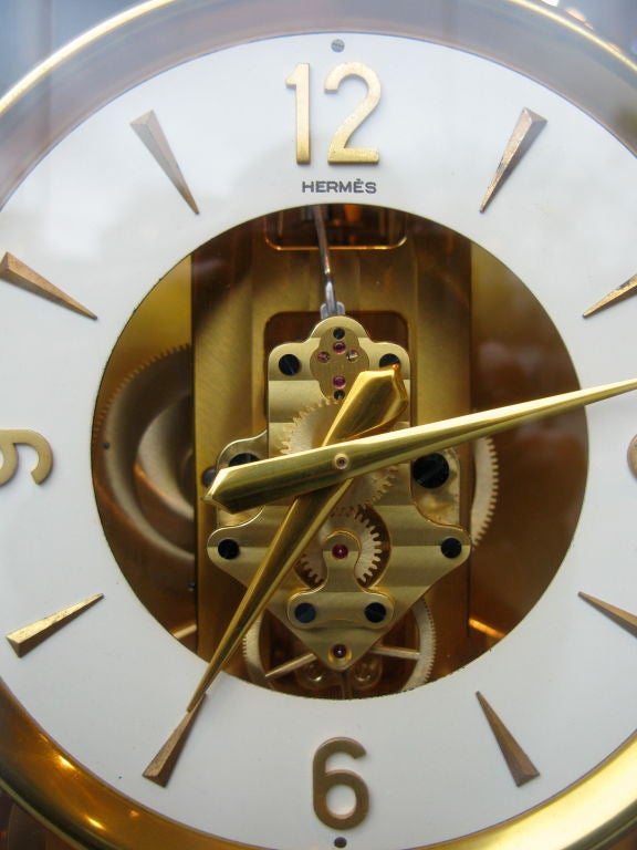 Swiss A rare Jaeger- LeCoultre gilded Atmos clock
