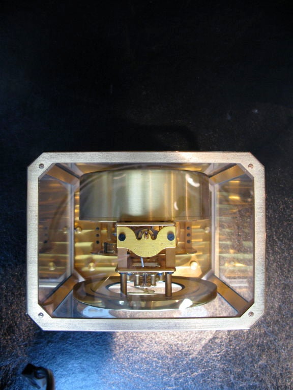 A rare Jaeger- LeCoultre gilded Atmos clock 1