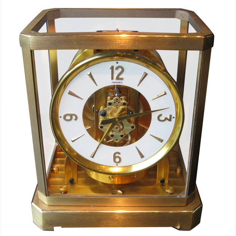 A rare Jaeger- LeCoultre gilded Atmos clock