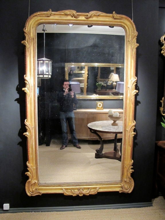 19th Century Mid 19th French overmantel mirror