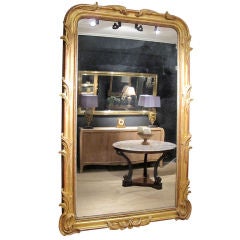 Mid 19th French overmantel mirror