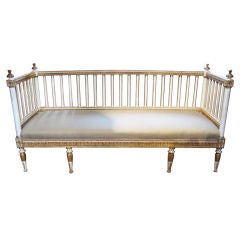Early 19th Century Painted Gustavian Swedish Bench
