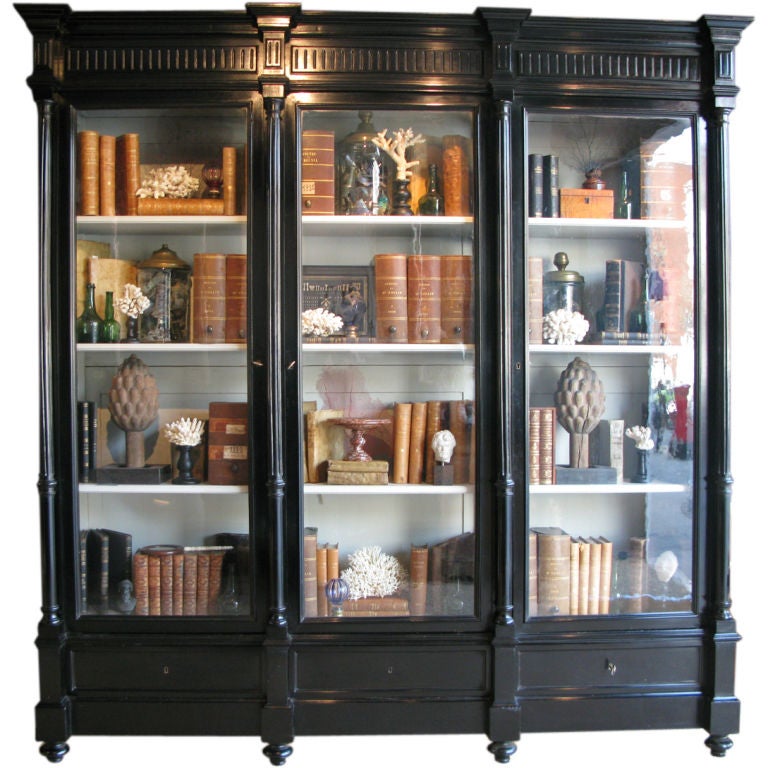 A 19th Century French Ebonised Bookcase