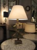 Willy Daro signed bronze lamp