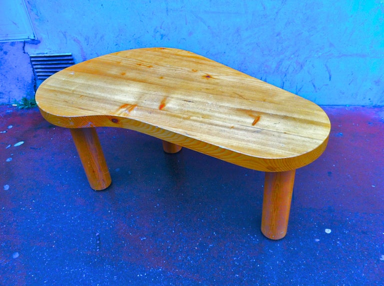 Charlotte Perriand Attributed Boomerang Tripod Coffee Table For Sale 3