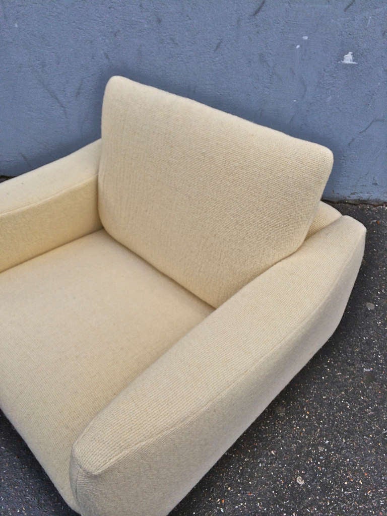 Alpaca J.A. Motte for Steiner Rare Pair of 1950s Lounge Chairs, Newly Reupholstered For Sale