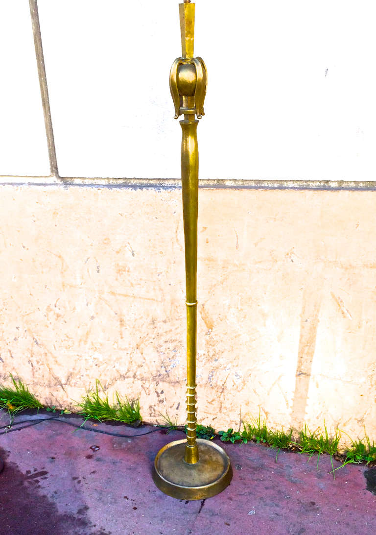 Standing lamp in solid gold bronze from the 1970s.