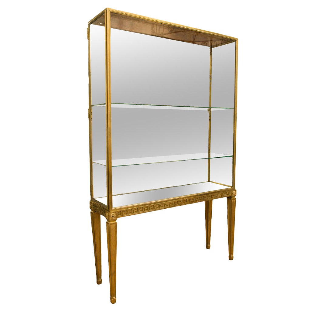 Maison Jansen style  1940s Neoclassic High Vitrine For Sale