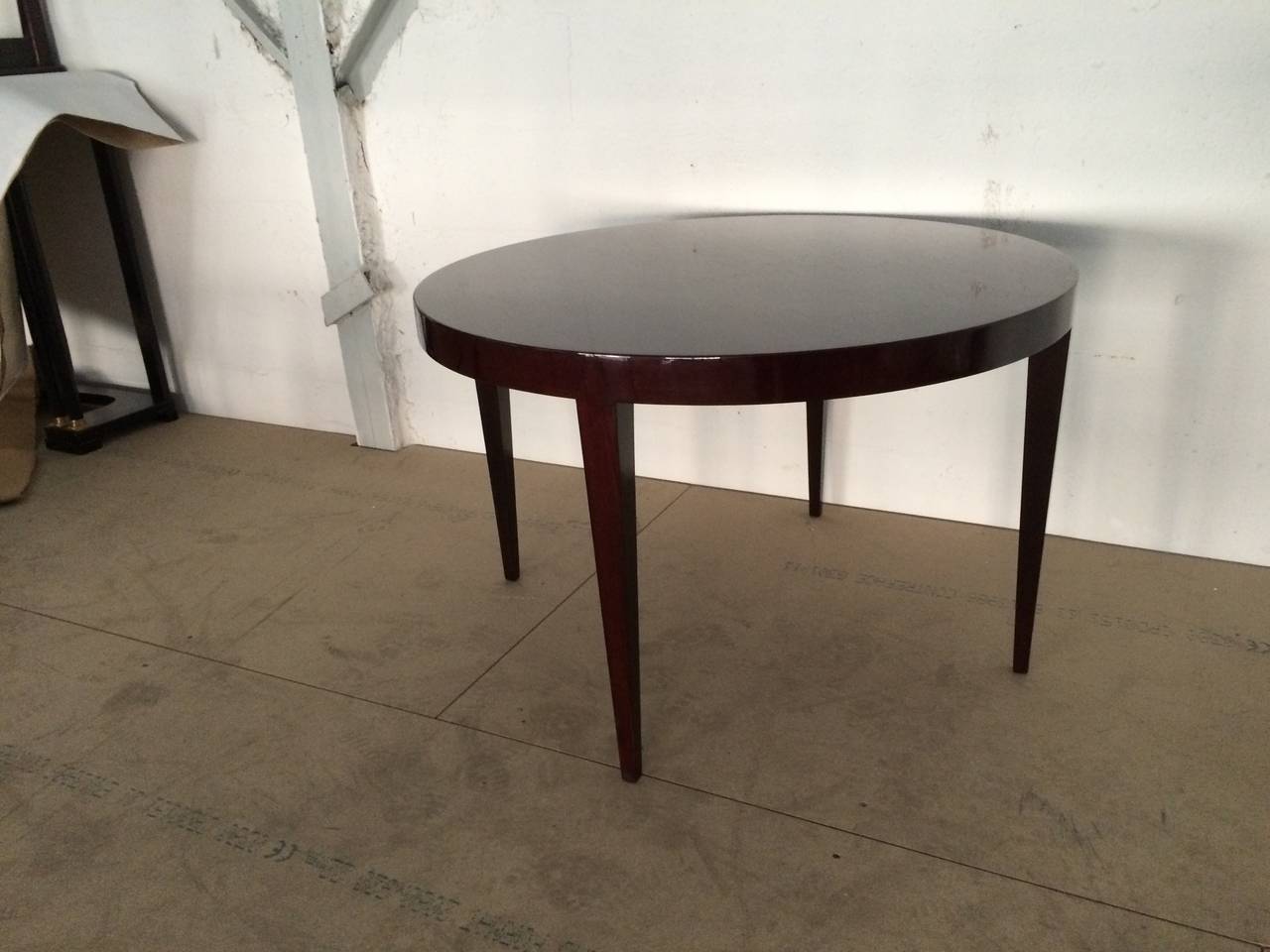 Mid-Century Modern Severin Hansen Rare Large Pair of Round Rosewood Coffee or Side Tables For Sale
