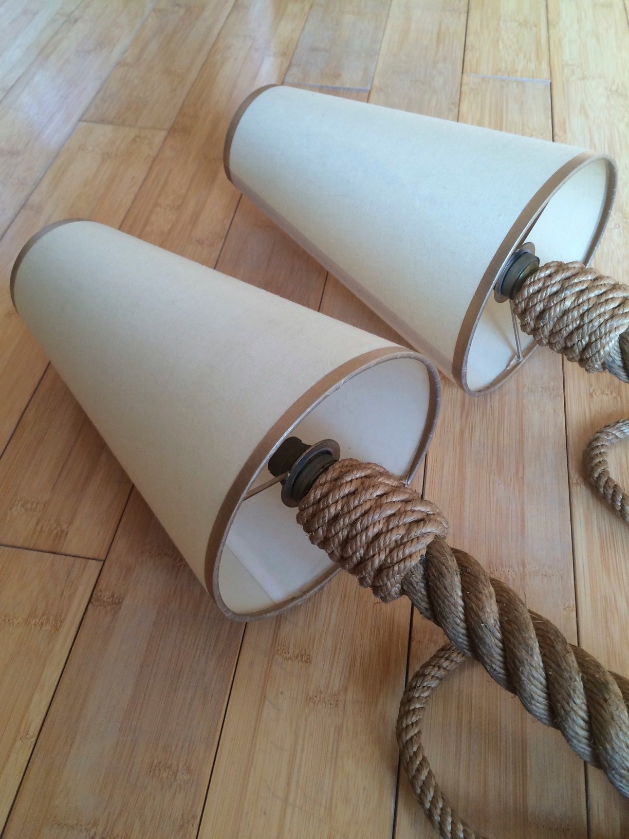 Riviera Audoux Minet Pair of Wall-Mounted Rope Torches In Excellent Condition In Paris, ile de france