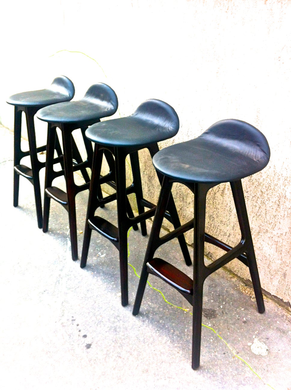 Set of Eight Barstools by Erik Buch in Rosewood For Sale