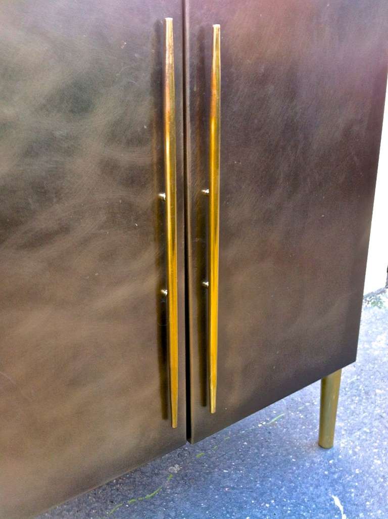 French Awesome Quality and Design Patinated Bronze Two-Door Cabinet